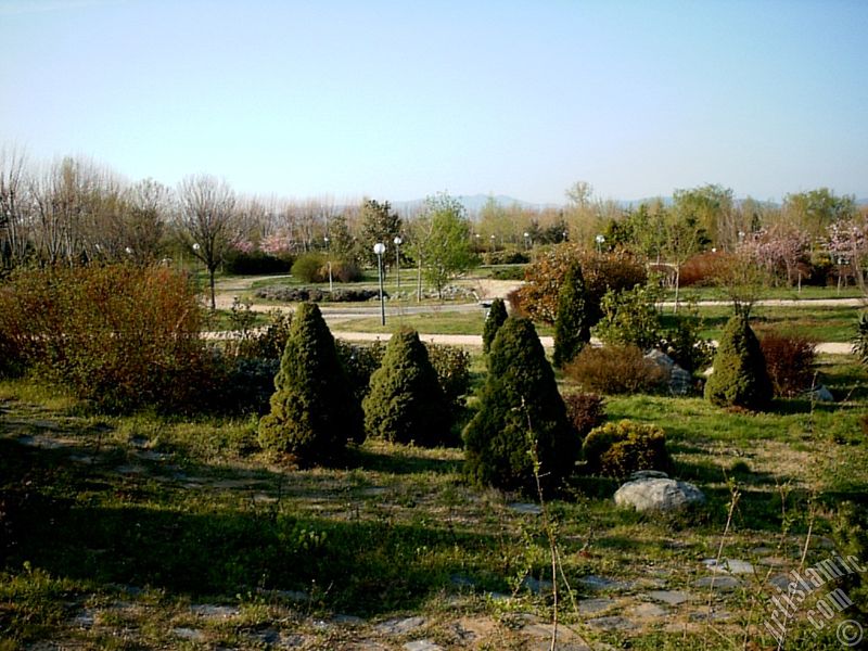 View of Botanical Park in Bursa city of Turkey.
