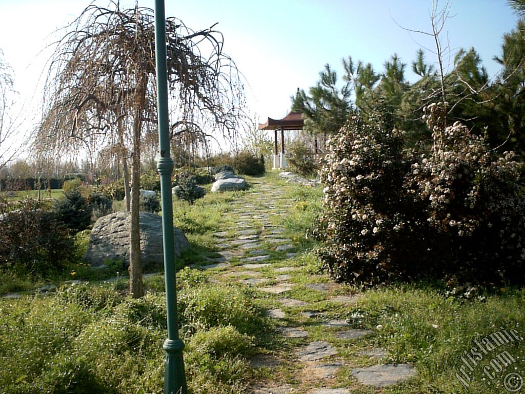 View of Botanical Park in Bursa city of Turkey.
