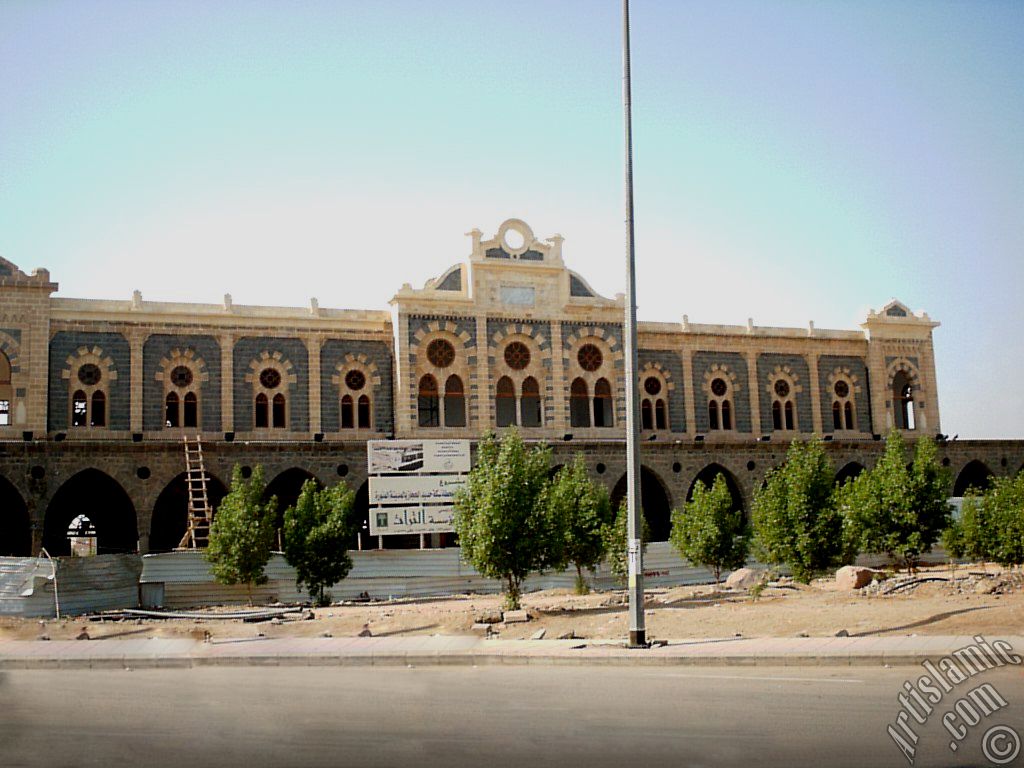 View of the Ottoman made historical Hijaz Railway`s Station in Madina city of Saudi Arabia.
